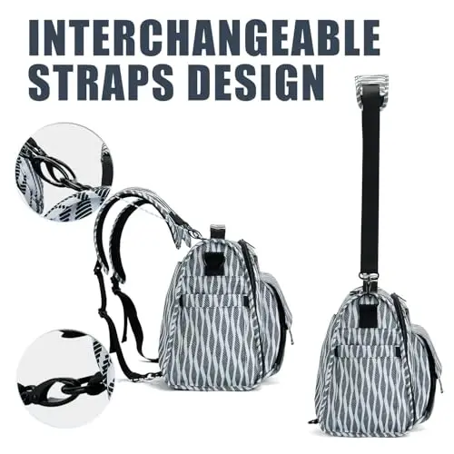 ALLCAMP Diaper Bag Large, Support Baby Stroller, Converted Into a Tote Bag - 4