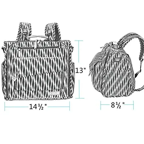 ALLCAMP Diaper Bag Large, Support Baby Stroller, Converted Into a Tote Bag - 3