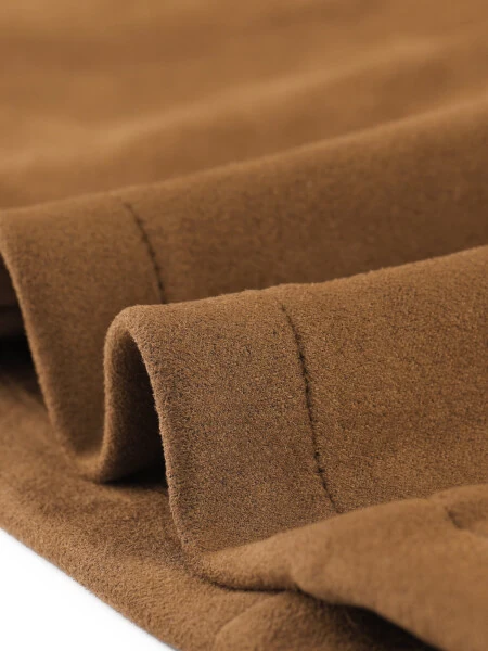 Allegra K Ayollarining tishli yoqali, ikki qavatli, nafis qishki uzun paltosi - 5