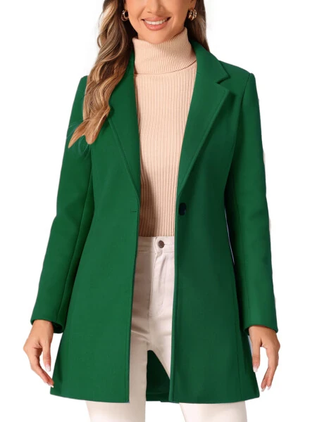 Allegra K Women's Classic Notched Lapel Long Sleeves Long Overcoat - INSPIRE CHIC