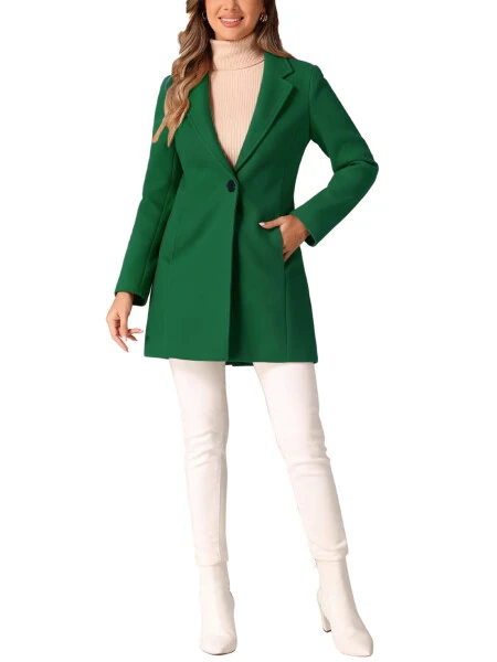 Allegra K Women's Classic Notched Lapel Long Sleeves Long Overcoat - INSPIRE CHIC (1)