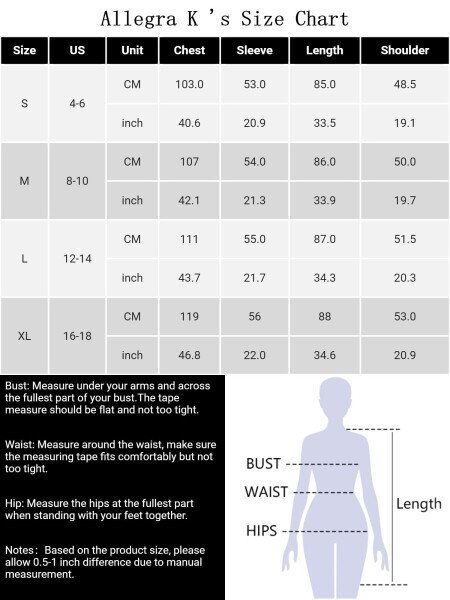 Allegra K Women's Peter Pan Collar Coat Long Sleeve Double Breasted Classic Winter Outwear - 5