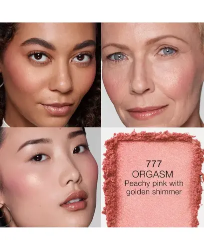 Talc Free Blush - Orgasm - 777 (peachy pink with golden shimmer) - 2
