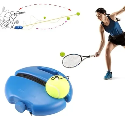 ALLOMN Tennis Trainer, Portable Rebound Ball for Single Tennis Training, Practice Rebounder for Adults Or Children Beginners Tennis Practice Training Tools, Suitable as a Gift - 6