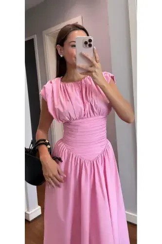 Allyso Degaje Yaka ELBİSE 582243-PembeREDSONNE - Modazone (1)