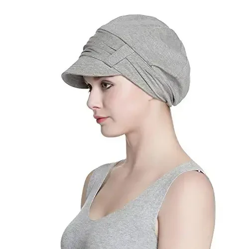 Alnorm Breathable Cotton Hat and Scarf Set Chemo Headwear for Women - 6