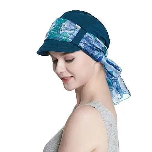 Alnorm Breathable Cotton Hat and Scarf Set Chemo Headwear for Women - ALNORM