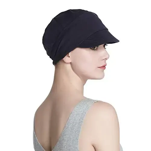Alnorm Breathable Cotton Hat and Scarf Set Chemo Headwear for Women - 4