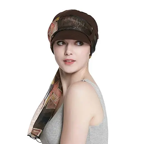Alnorm Breathable Cotton Hat and Scarf Set Chemo Headwear for Women - ALNORM