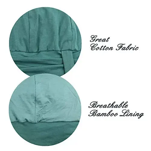Alnorm Breathable Cotton Hat and Scarf Set Chemo Headwear for Women - 7