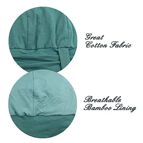 Alnorm Breathable Cotton Hat and Scarf Set Chemo Headwear for Women - 7
