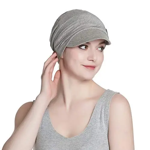 Alnorm Breathable Cotton Hat and Scarf Set Chemo Headwear for Women - 5