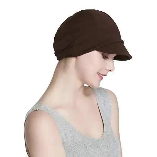 Alnorm Breathable Cotton Hat and Scarf Set Chemo Headwear for Women - 3