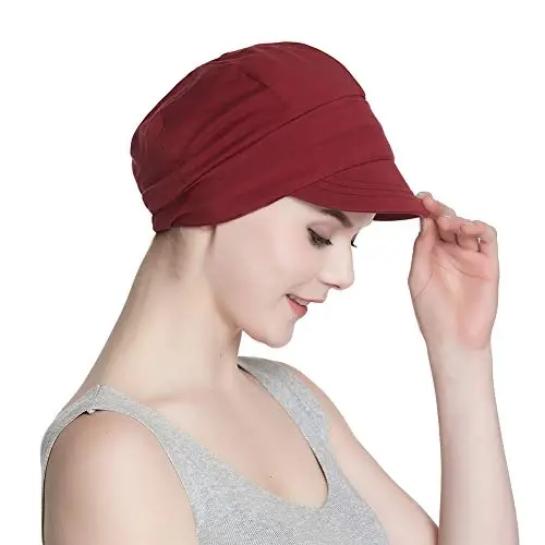 Alnorm Breathable Cotton Hat and Scarf Set Chemo Headwear for Women - 6
