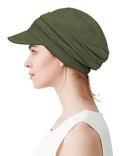 Alnorm Super Soft Breathable Viscose Slouch Hat Oversized Baseball Cap for Women - 3