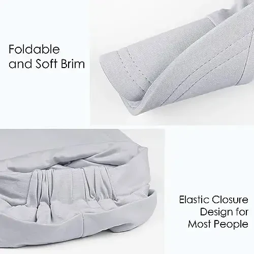 Alnorm Super Soft Breathable Viscose Slouch Hat Oversized Baseball Cap for Women - 5