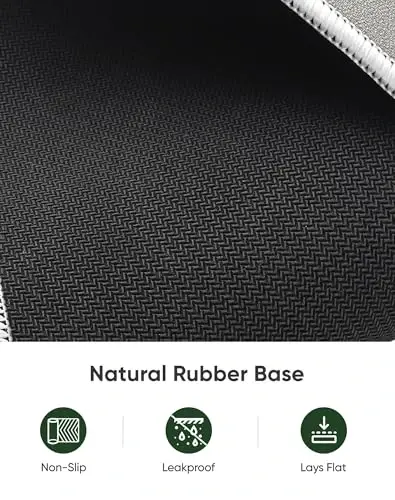 ALOANES Beige Waterproof Desk Mat, Large Mouse Pad with Extended Mouse Mat, with Anti Slip Base, Stitched Edge, Grain Jacquard Surface, Perfect for Gamer, Office& Home XL (31.50