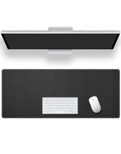 ALOANES Non-Slip Extended Mouse Pad Office&Home Desk Mat Stitched Edge | Black Large Cloth Fabric Mousepad for Keyboard, Computer Gaming 27.6