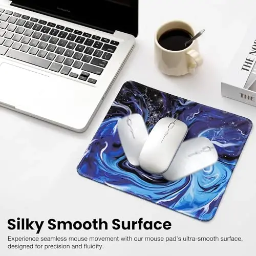 ALOANES Waterproof Mouse Pad with Stitched Edge, Premium-Textured Mouse Mat, Non-Slip Rubber Base Mousepad for Laptop, Computer & PC, Desk Mat for Gamer, Office & Home, Starry Sky - 4