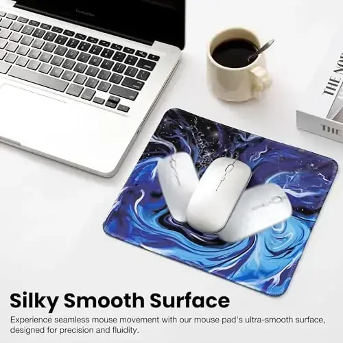 ALOANES Waterproof Mouse Pad with Stitched Edge, Premium-Textured Mouse Mat, Non-Slip Rubber Base Mousepad for Laptop, Computer & PC, Desk Mat for Gamer, Office & Home, Starry Sky - 4