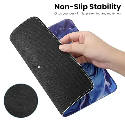 ALOANES Waterproof Mouse Pad with Stitched Edge, Premium-Textured Mouse Mat, Non-Slip Rubber Base Mousepad for Laptop, Computer & PC, Desk Mat for Gamer, Office & Home, Starry Sky - 5