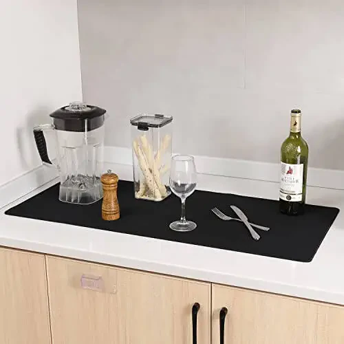 ALOANES Katta O'yin Sichqoncha Pad, Sirg'alib Ketmasligi uchun Rezinali Taglik, Tikilgan Chekka, Noutbuk, Kompyuter & PC uchun Stol Mat, O'yinchi Bilak Qo'llab-quvvatlashi, Ofis & Uy, Klassik Qora XL 11.81''x31.50''x0.12'' - 7