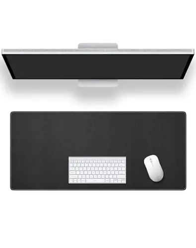 ALOANES Non-Slip Extended Mouse Pad Office&Home Desk Mat Stitched Edge | Black Large Cloth Fabric Mousepad for Keyboard, Computer Gaming L 27.6