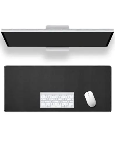ALOANES Large Gaming Mouse Pad with Non-Slip Rubber Base, Stitched Edge, Desk mat for Laptop, Computer & PC, Wristing Pad for Gamer, Office & Home, Classic Black XL 11.81''x31.50''x0.12'' 