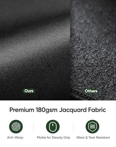 ALOANES Large Gaming Mouse Pad with Non-Slip Rubber Base,Stitched Edge,Desk mat for Laptop,Computer & PC, Wristing Pad for Gamer,Office & Home,Classic Black XL 27.6''x 11.8''x 0.12'' - 2