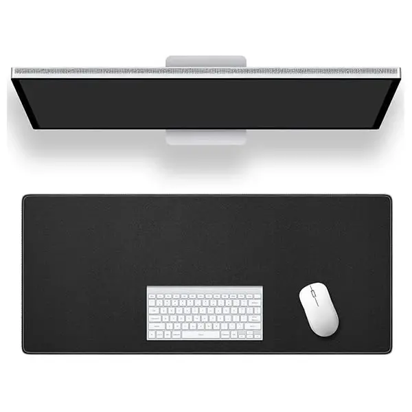 ALOANES Non-Slip Extended Mouse Pad Office&Home Desk Mat Stitched Edge | Black Large Cloth Fabric Mousepad for Keyboard, Computer Gaming XL 31.5
