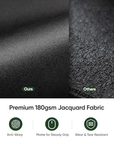 ALOANES Non-Slip Extended Mouse Pad Office&Home Desk Mat Stitched Edge | Black Large Cloth Fabric Mousepad for Keyboard, Computer Gaming XL 31.5