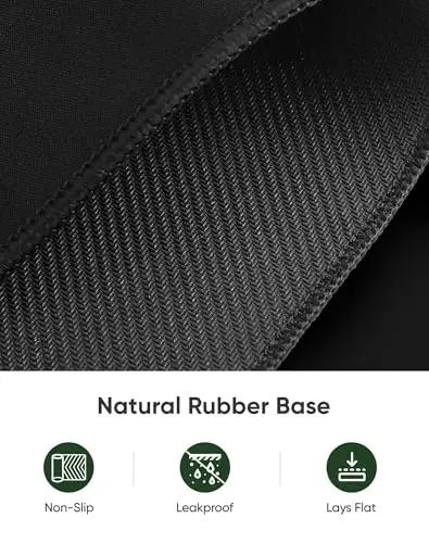 ALOANES Non-Slip Extended Mouse Pad Office&Home Desk Mat Stitched Edge | Black Large Cloth Fabric Mousepad for Keyboard, Computer Gaming XL 31.5