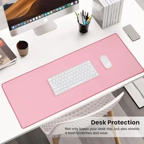 ALOANES Non-Slip Extended Mouse Pad Office&Home Desk Mat Stitched Edge | Dark Rose Waterproof Fabric Mousepad for Keyboard, Computer Game 27.6