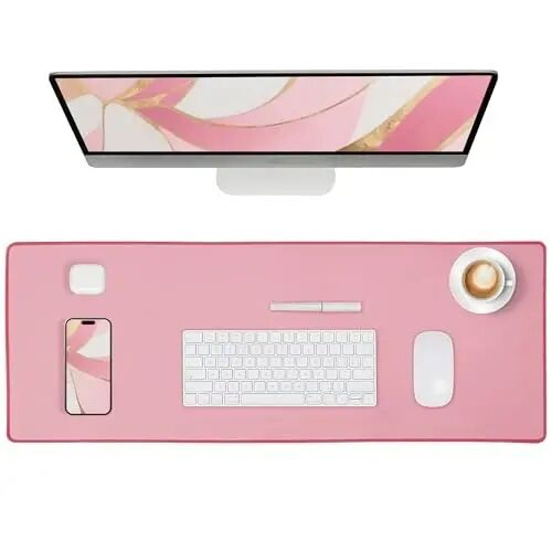 ALOANES Non-Slip Extended Mouse Pad Office&Home Desk Mat Stitched Edge | Dark Rose Waterproof Fabric Mousepad for Keyboard, Computer Game 27.6
