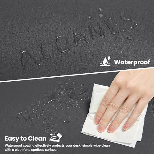 ALOANES Waterproof Mouse Pad with Durable Stitched Edge, XL Gaming Keyboard Pad, Non-Slip Rubber Base Mouse Mat, Desk pad for Gamer, Office & Home, Dark Gray Mousepad 31.5''x 11.8''x 0.12'' - 3