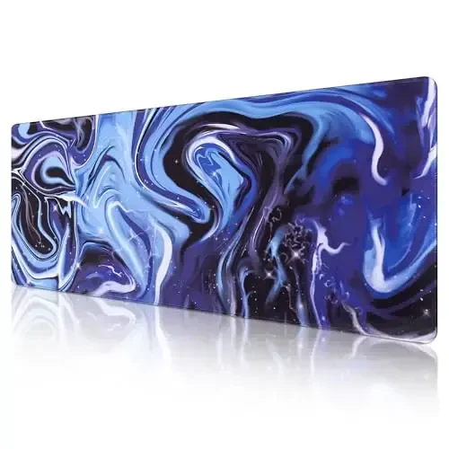 ALOANES Waterproof Mouse Pad with Durable Stitched Edge, Large Gaming Keyboard Pad, Non-Slip Rubber Base, Extended Desk pad for Gamer, Office & Home, Fluid Mousepad 27.6''x 11.8''x 0.12'' 