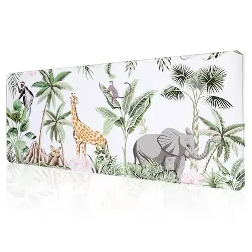 ALOANES Waterproof Mouse Pad with Durable Stitched Edge, Large Gaming Keyboard Pad, Non-Slip Rubber Base, Extended Desk pad for Gamer, Office & Home, Zoo Mousepad 27.6''x 11.8''x 0.12'' - ALOANES