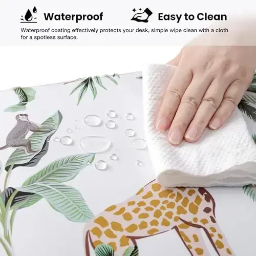 ALOANES Waterproof Mouse Pad with Durable Stitched Edge, Large Gaming Keyboard Pad, Non-Slip Rubber Base, Extended Desk pad for Gamer, Office & Home, Zoo Mousepad 27.6''x 11.8''x 0.12'' - 3