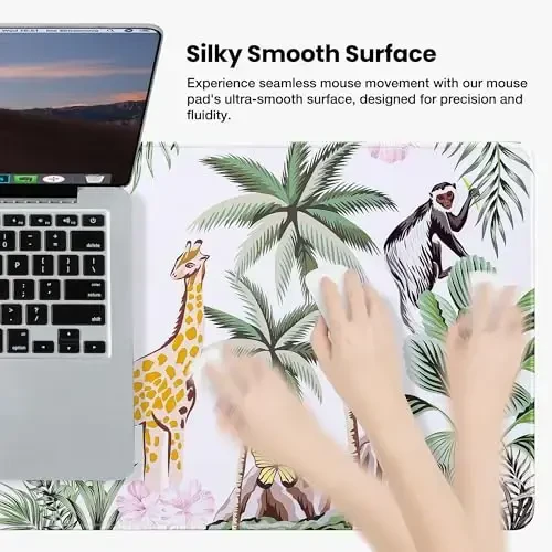 ALOANES Waterproof Mouse Pad with Durable Stitched Edge, Large Gaming Keyboard Pad, Non-Slip Rubber Base, Extended Desk pad for Gamer, Office & Home, Zoo Mousepad 27.6''x 11.8''x 0.12'' - 4