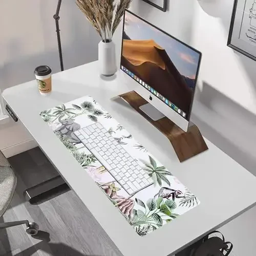 ALOANES Waterproof Mouse Pad with Durable Stitched Edge, Large Gaming Keyboard Pad, Non-Slip Rubber Base, Extended Desk pad for Gamer, Office & Home, Zoo Mousepad 27.6''x 11.8''x 0.12'' - 6