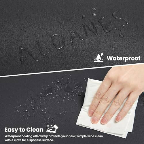 ALOANES Waterproof Mouse Pad with Durable Stitched Edge, XL gaming Keyboard Pad, Non-Slip Rubber Base Mouse Mat, Extended Desk pad for Gamer, Office & Home, Dark Gray Mousepad 31.5X 11.8 in - 3