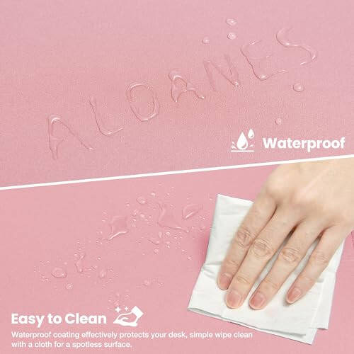 ALOANES Waterproof Mouse Pad with Durable Stitched Edge, XL gaming Keyboard Pad, Non-Slip Rubber Base Mouse Mat, Extended Desk pad for Gamer, Office & Home, Dark Rose Mousepad 31.5X 11.8 in - 3