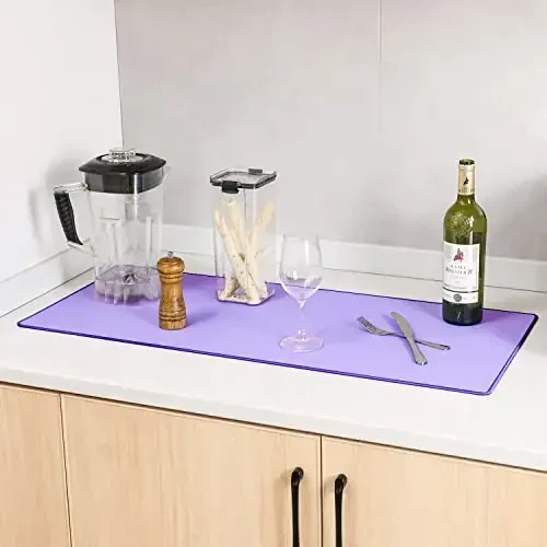 ALOANES Waterproof Mouse Pad with Durable Stitched Edge, XL Gaming Keyboard Pad, Non-Slip Rubber Base Mouse Mat, Extended Desk pad for Gamer, Office & Home, Lavender Mousepad 31.5''x 11.8''x 0.12'' - 7