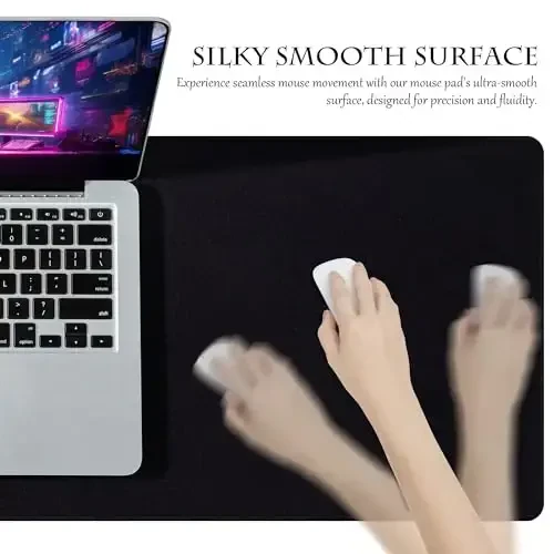 ALOANES Waterproof Mouse Pad with Durable Stitched Edge, XXXL Gaming Keyboard Pad, Non-Slip Rubber Base, Extended Desk pad for Gamer, Office & Home, Right Skeleton Mousepad 35.4''x 15.7''x 0.12'' - 4