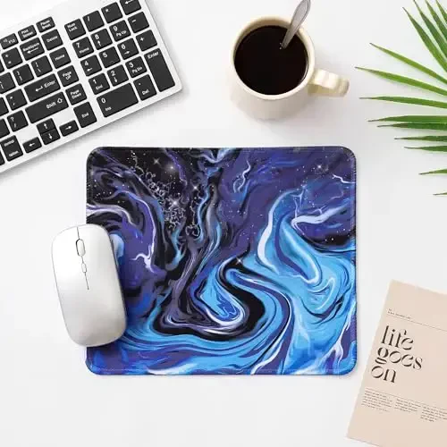 ALOANES Waterproof Mouse Pad with Stitched Edge, Premium-Textured Mouse Mat, Non-Slip Rubber Base Mousepad for Laptop, Computer & PC, Desk Mat for Gamer, Office & Home, Starry Sky - 7