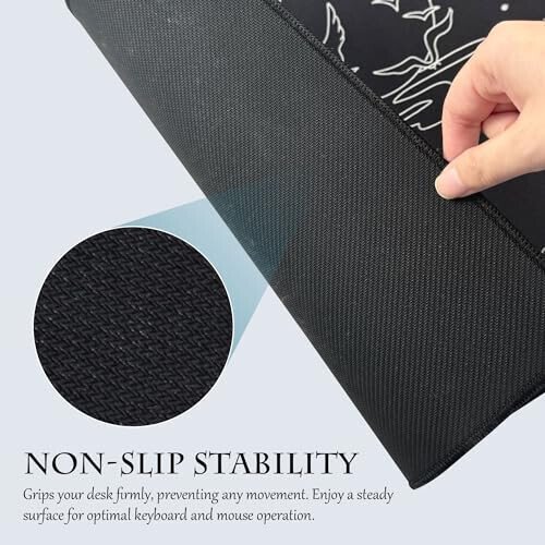ALOANES Waterproof Mouse Pad, XL Gaming Keyboard Pad with Anti-Slip Base, Grain Jacquard Surface, Extend Desk pad for Gamer, Office & Home, Sea Wave Mousepad 31.5X 11.8 in - 5