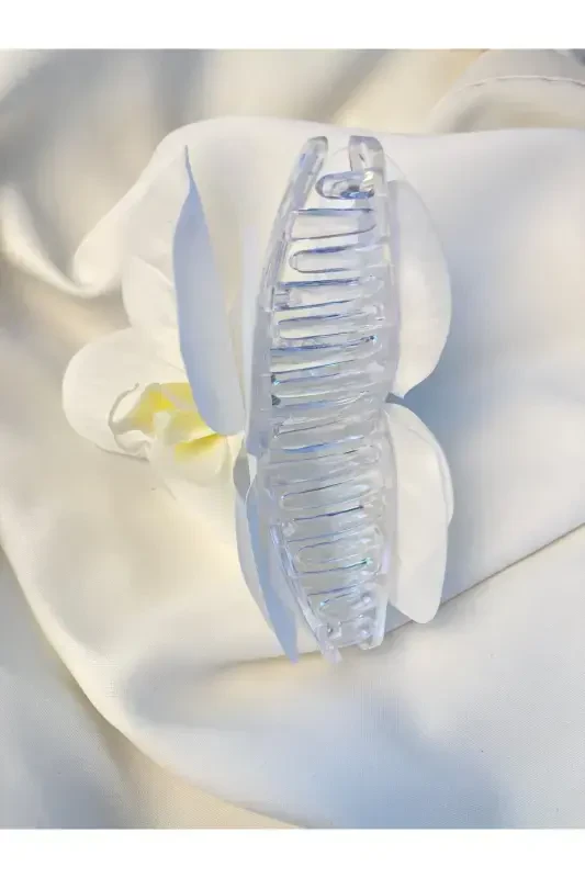 Aloha Orchid Flower Embellished Elegant Summer Claw Clip-YELLOW - 3