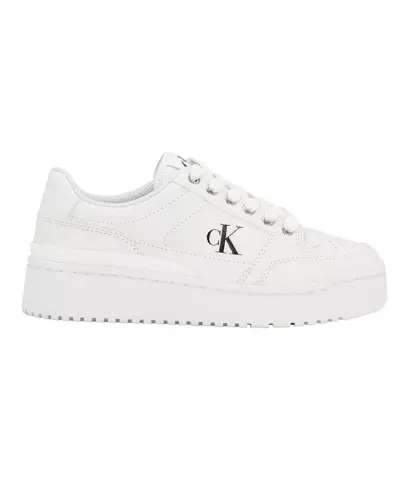 Alondra Casual Lace-Up Platform Sneakers-White - CALVIN KLEIN (1)