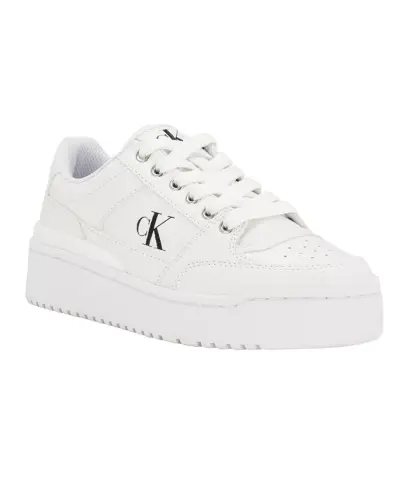 Women's Alondra Lace-Up Platform Sneakers - White 