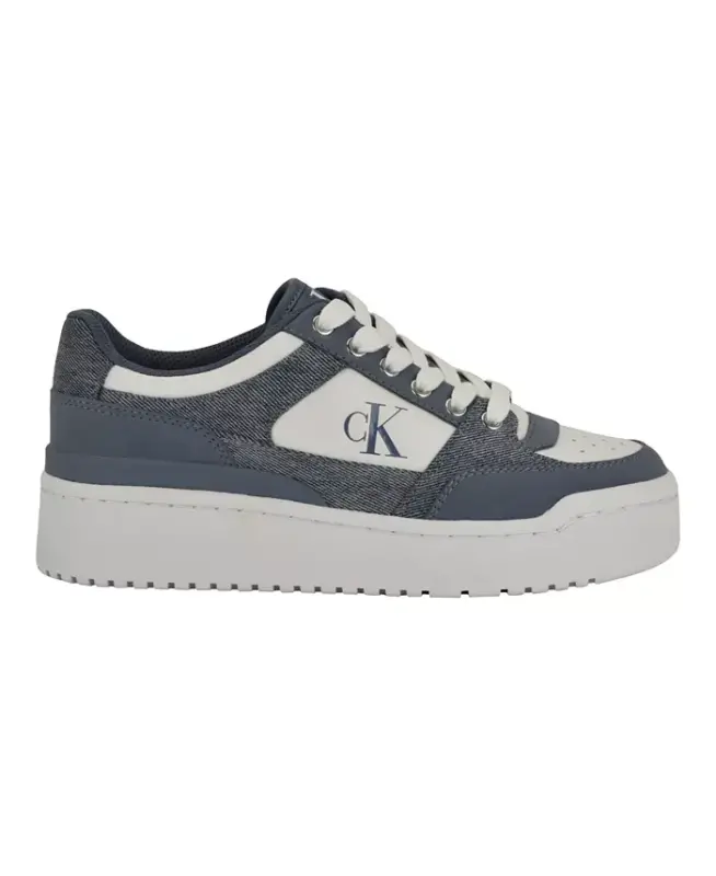 Women's Alondra Lace-Up Platform Sneakers - Dark Blue Denim/White - 2